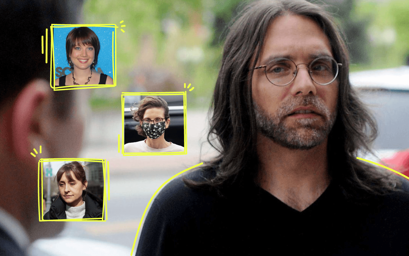 La actriz canadiense Nicki Clyne, Clare Bronfman y la actriz Allison Mack, ex miembros del controvertido culto sexual estadounidense NXIVM. Foto: DETONA