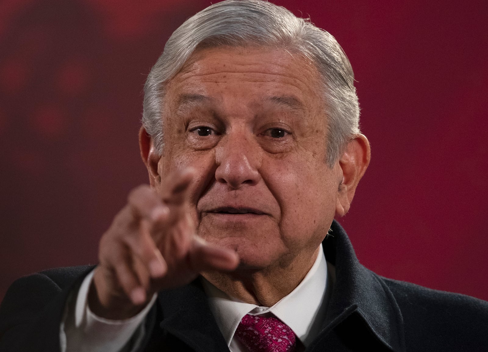 Andrés Manuel López Obrador da su conferencia de prensa matutina programada regularmente conocida como "La Mañanera" en el Palacio Nacional en la Ciudad de México. Foto: AP Foto/Marco Ugarte