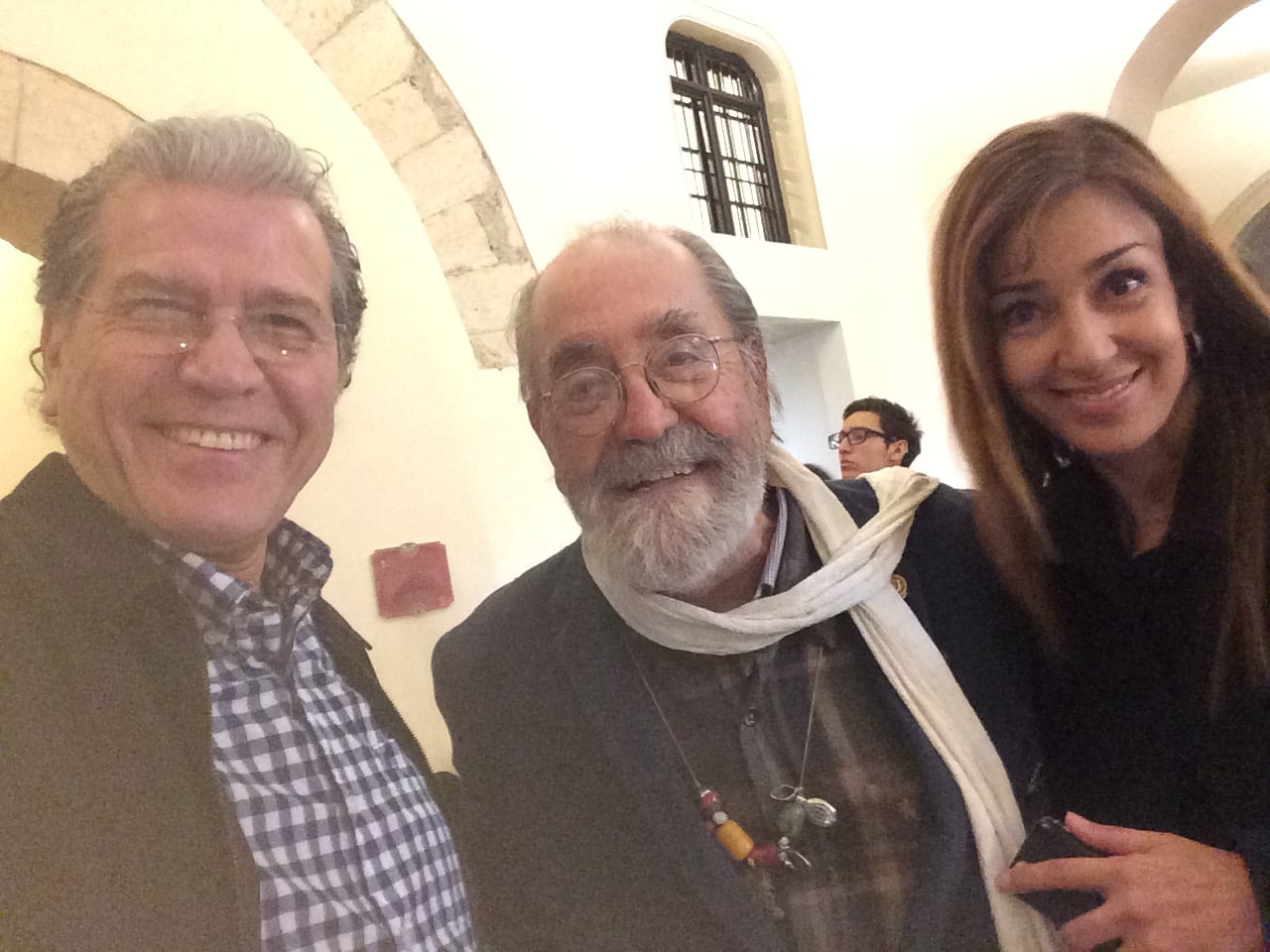 Gerardo y la bufanda con la que nos enrolló aquel día.