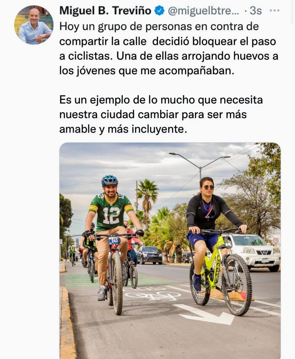 Acarrea Miguel a "ciclistas" paleros para justificar ciclovía