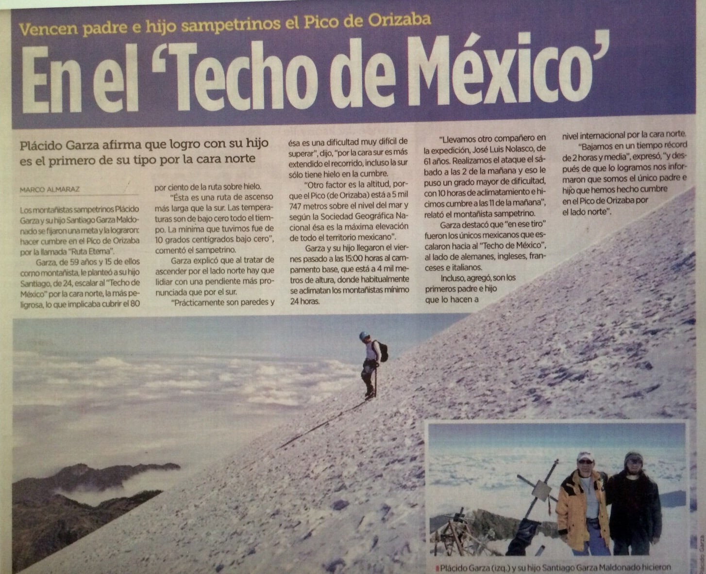Publicación del periódico El Norte. Colección Alpina Explora.