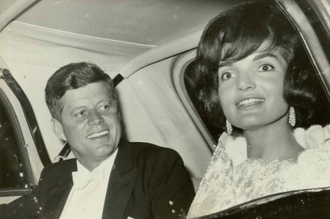 Los Kennedy, el día de su boda. Foto Archivos de la Casa Blanca.