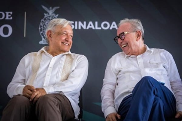 AMLO y Rubén Rocha Moya