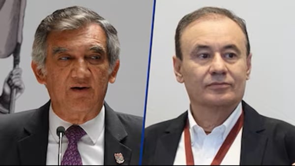 Gobernadores Alfonso Durazo, de Sonora, y Américo Villarreal, de Tamaulipas