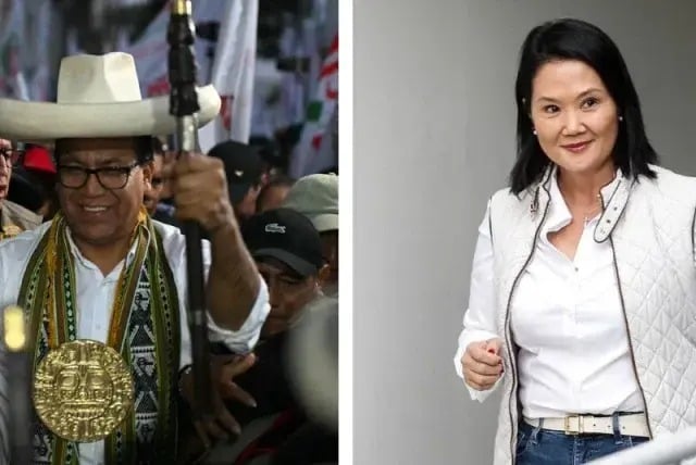 Roberto Sánchez y Keiko Fujimori ©️AFP