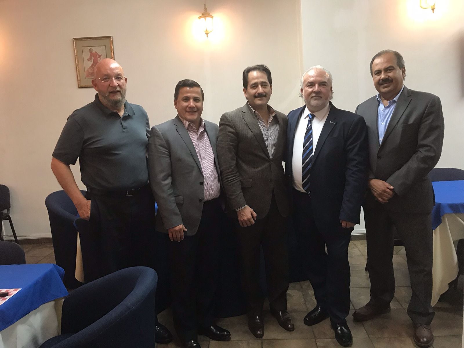 Ángel Quintanilla, Joaquin Ramirez de la Cerda, Gustavo Adolfo Guerrero, Luis Gerardo Treviño, Francisco Javier Mendoza Torres ✝️. Foto: Cortesía Luis Gerardo Treviño.