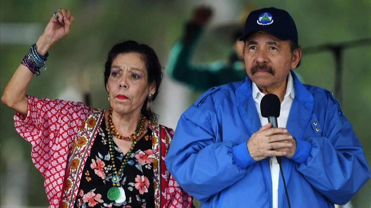 Daniel Ortega y su esposa, la vice presidenta de Nicaragua. Foto BigData Nica.