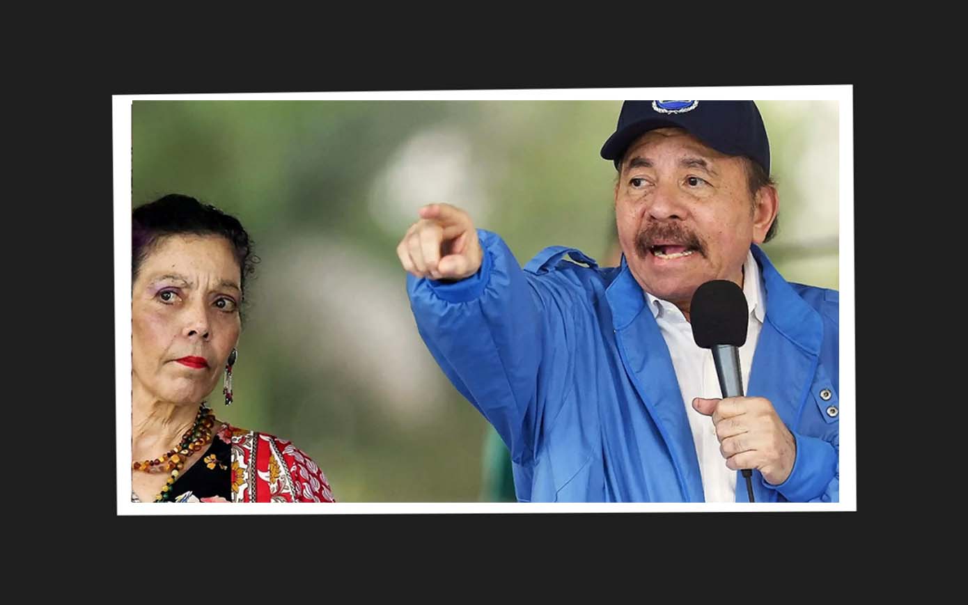 Daniel Ortega, el tirano que gobierna a Nicaragua y su esposa, la vice presidenta. Foto BIGData Nica.