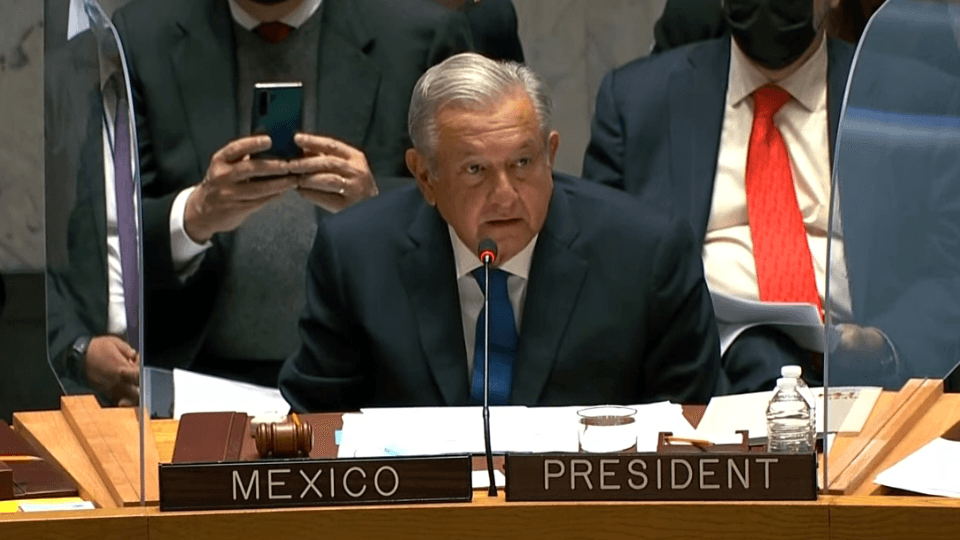 AMLO participa en el Consejo de Seguridad de la ONU en Nueva York