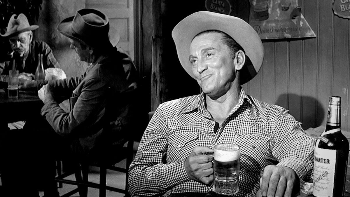 Kirk Douglas (QEPD) en "Lonely are the brave". Foto tomada de la red.