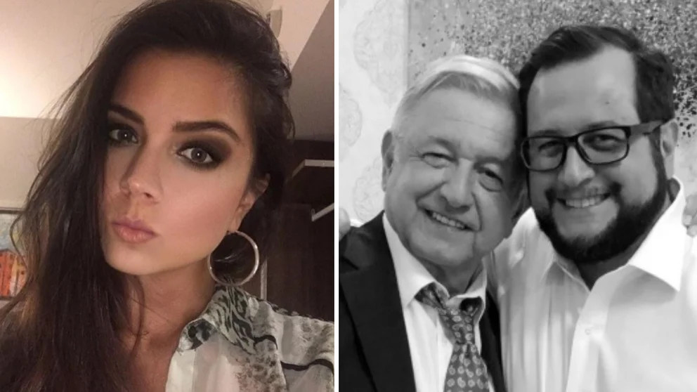 La nuera, AMLO y el hijo. Foto composición por DETONA.