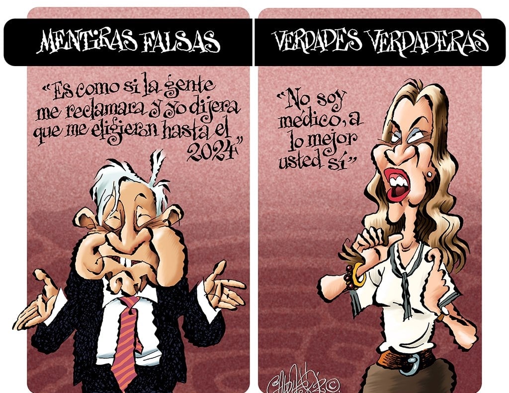 AMLO y Tatiana, por Calderón.