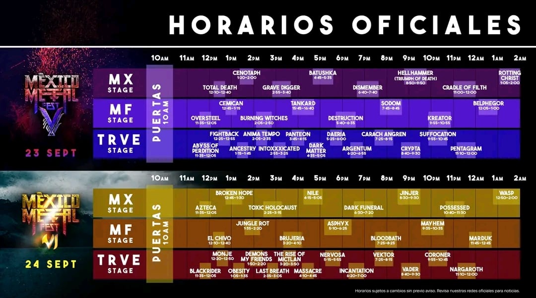 Horarios. Foto tomada de la red.