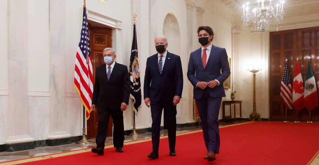 López Obrador, Biden y Trudeau. Foto Casa Blanca, EEUU.
