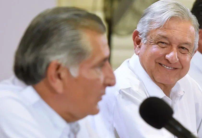 Adán Augusto y López Obrador. Foto Archivo.