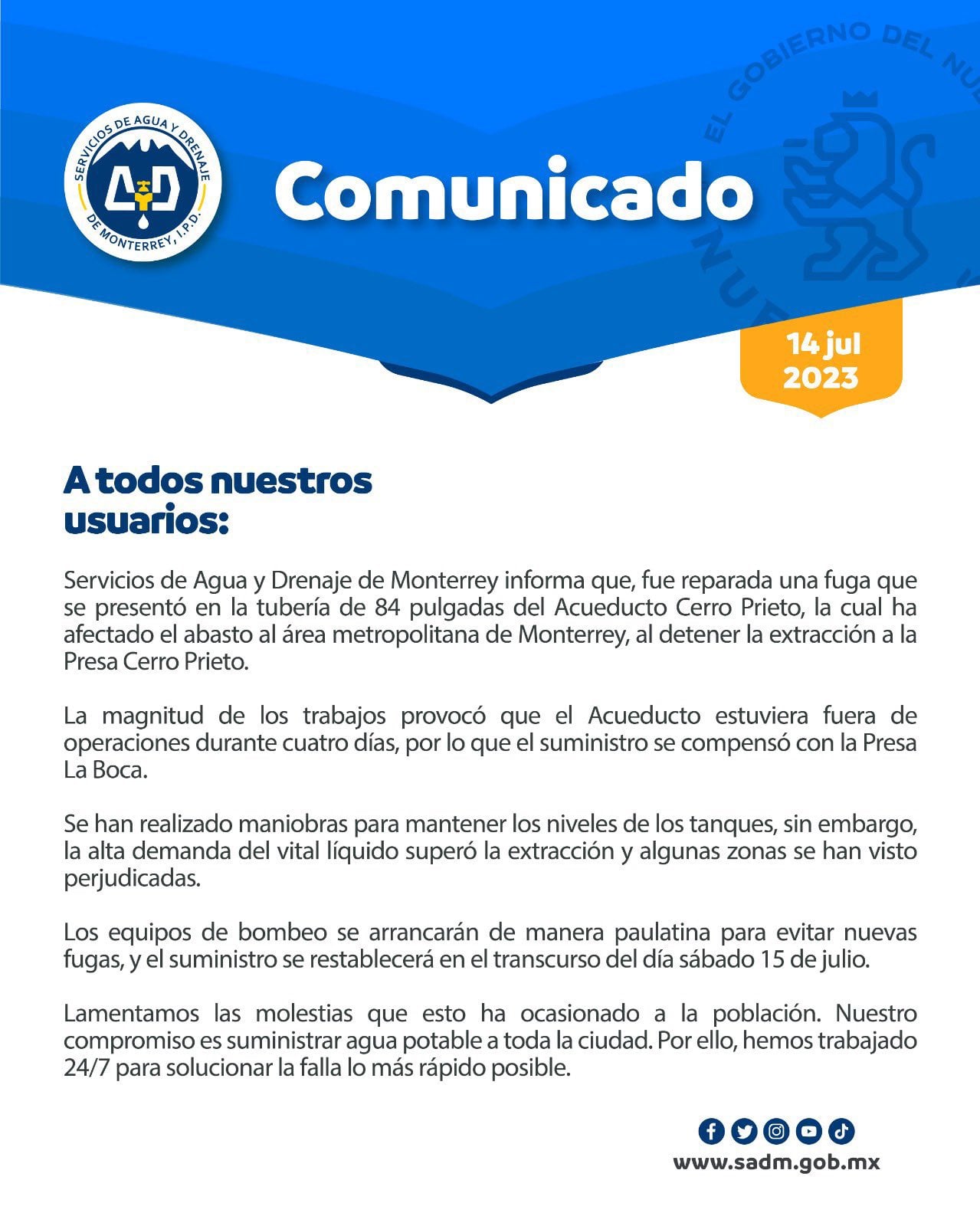 Foto: Agua y Drenaje