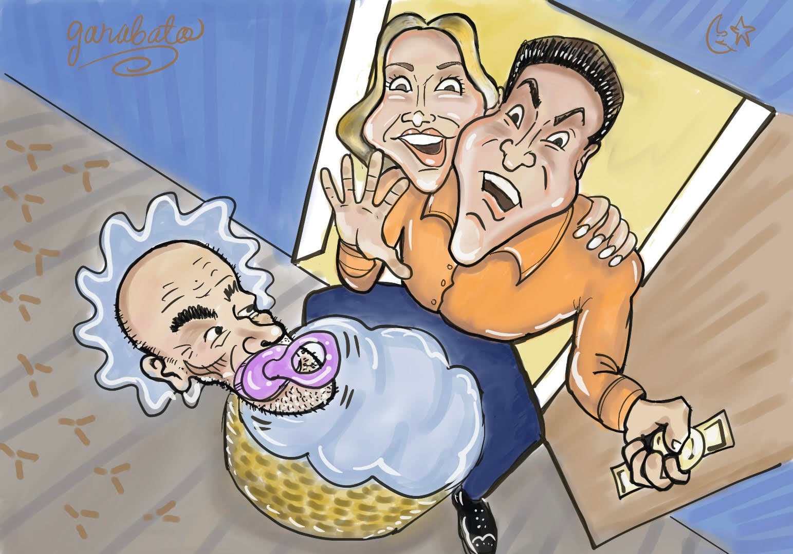 Miguel, Mariana y Samuel. Garabato DETONA aquí.
