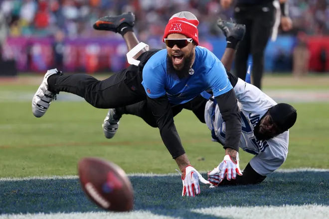 Divierten más "Los Albañiles" que los Best Pro de la NFL, en la nueva versión del Pro Bowl. Cortesía NFL.