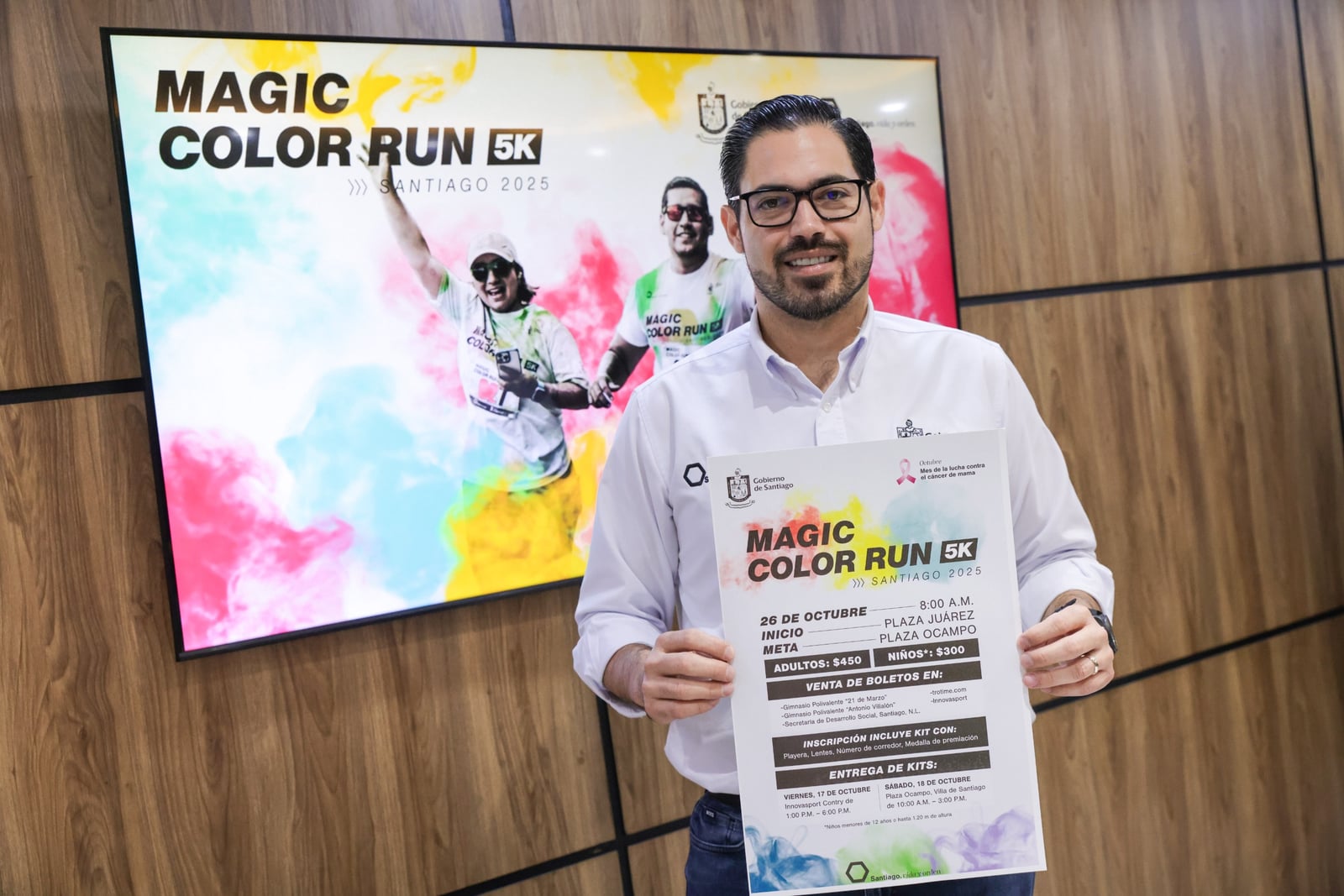 Invita David de la Peña a la comunidad deportiva de NL a participar en la “Magic color run” 2025 y contribuir a la educación de los jóvenes de Santiago