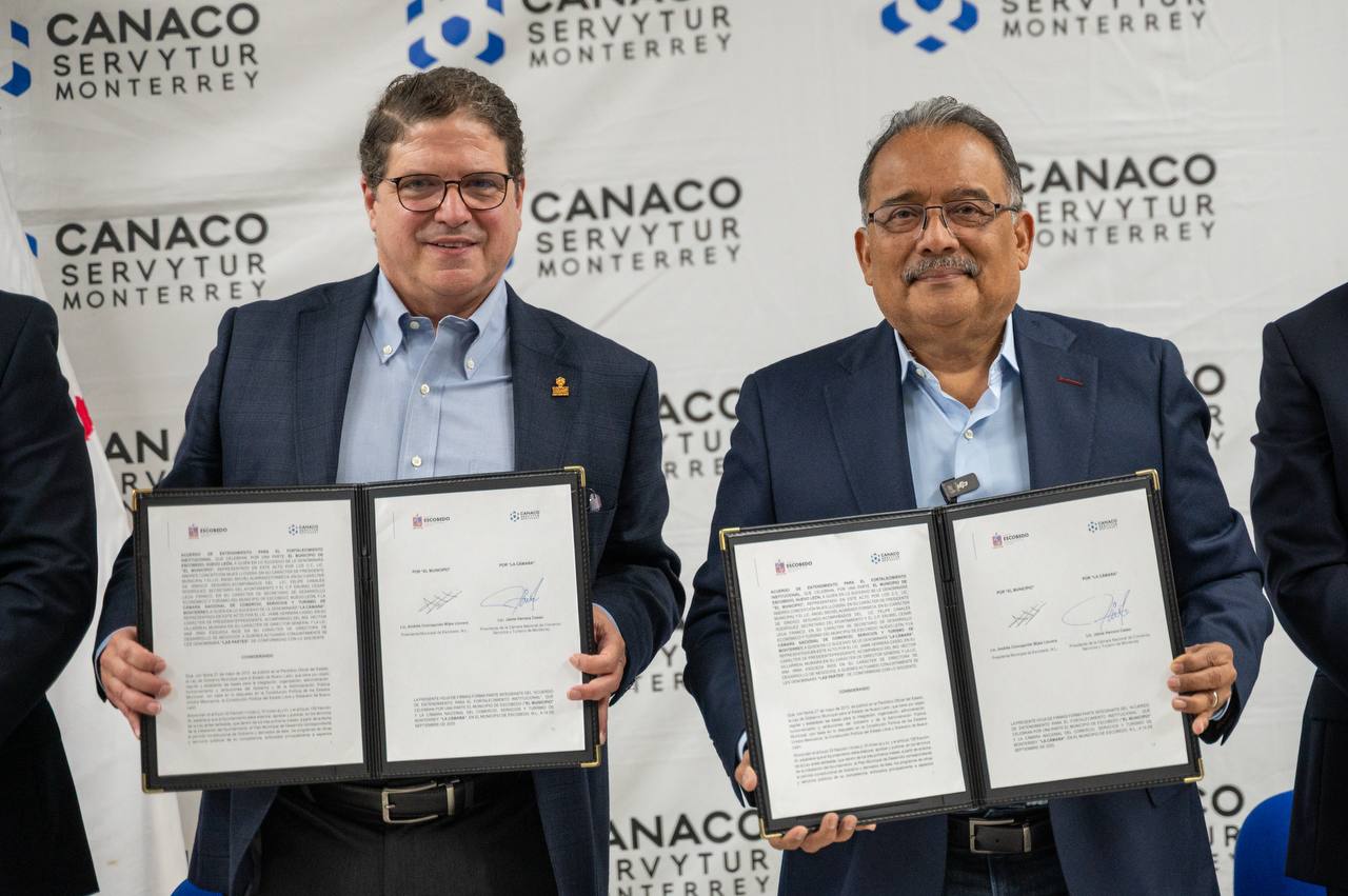 Impulsará Escobedo y CANACO crecimiento de las MiPyMEs