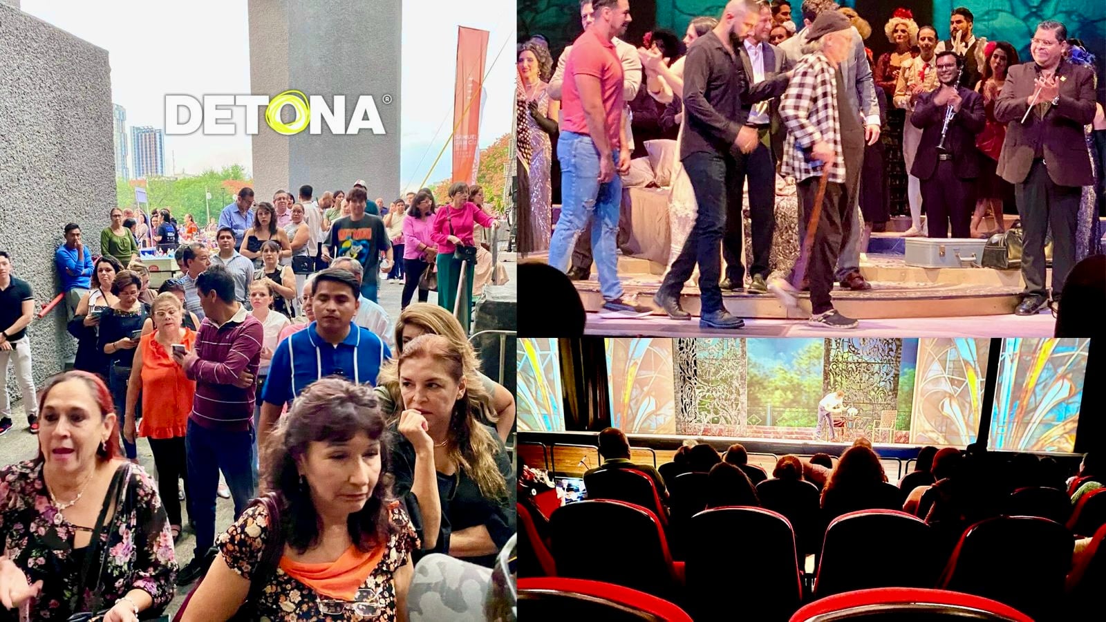 Muchos no pudieron entrar a ver a "La Traviata", pero adentro, sobraron butacas vacías y faltó escenario para tantos que subieron a llevarse una tajada de los aplausos; nomás faltaron los puesteros de la Macroplaza.