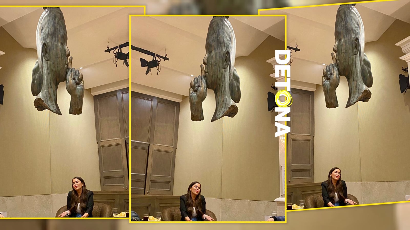 Karina Barrón, calladita te ves más bonita. Lo mismo aplica para falsos activistas. Fotos Grupo DETONA® Diseño Edwin Sánchez.