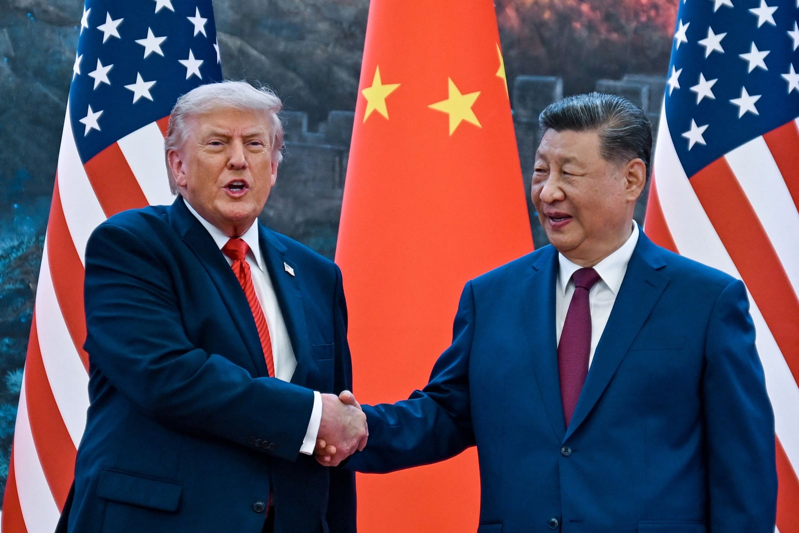 Trump y Xi Jinping en Beijing.