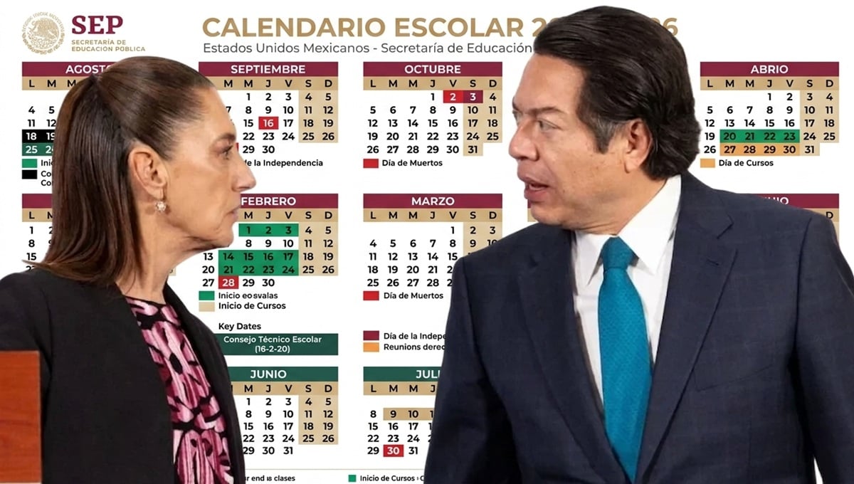 Chocan Claudia Sheinbaum y Mario Delgado por calendario escolar