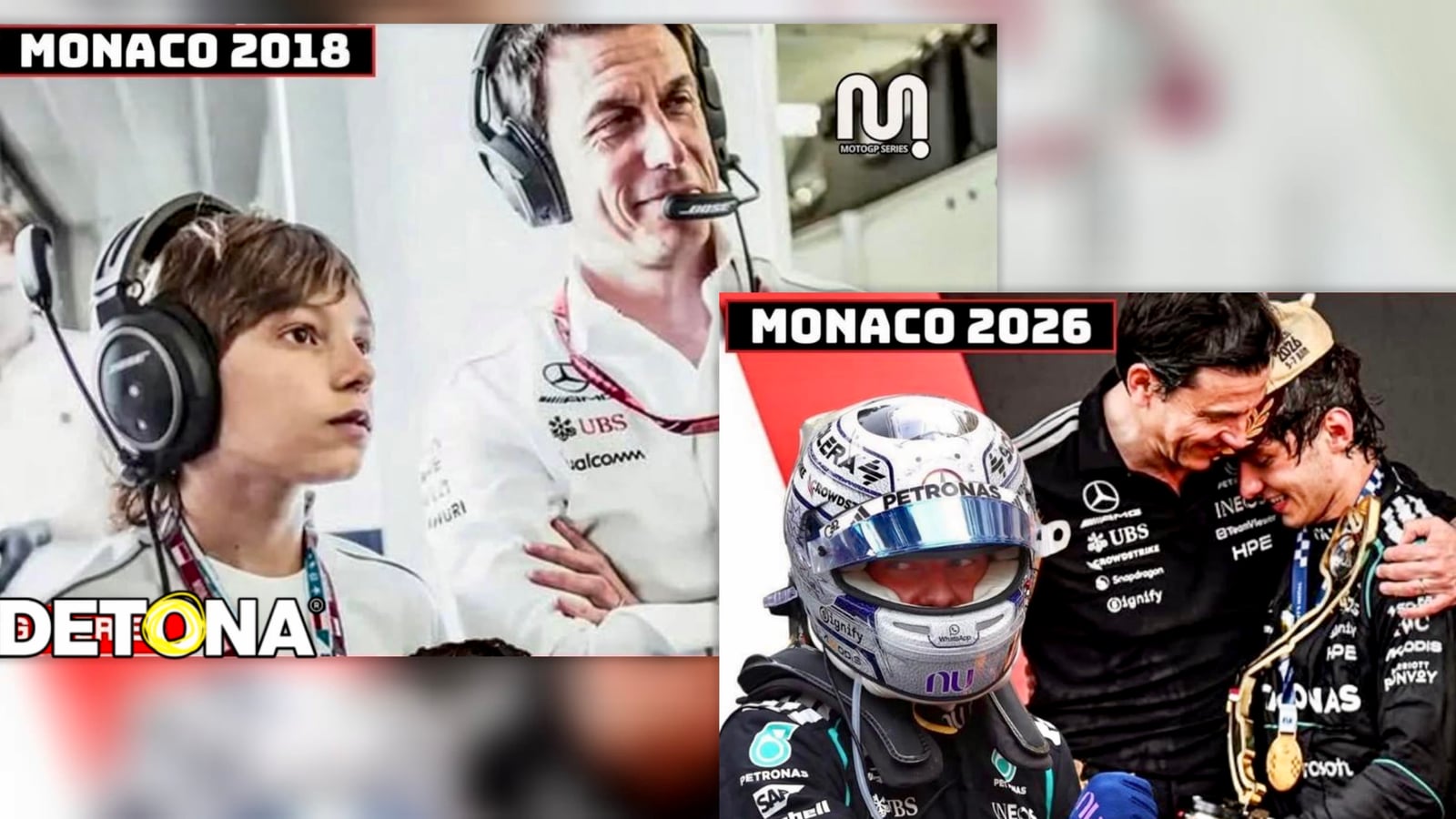 Fotos cortesía Escudería Mercedes y FIA / F1. Diseño por Edwin Sánchez Landeros, Grupo DETONA®