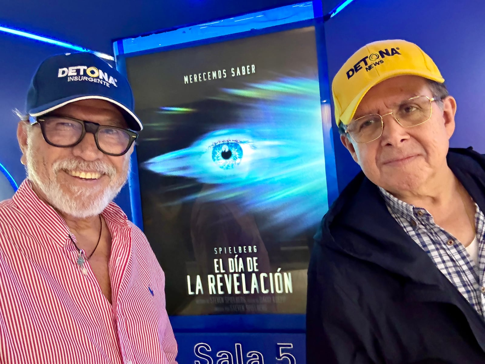 Justo Elorduy con el director de Grupo DETONA® en la premier nacional de la última película de Spielberg.