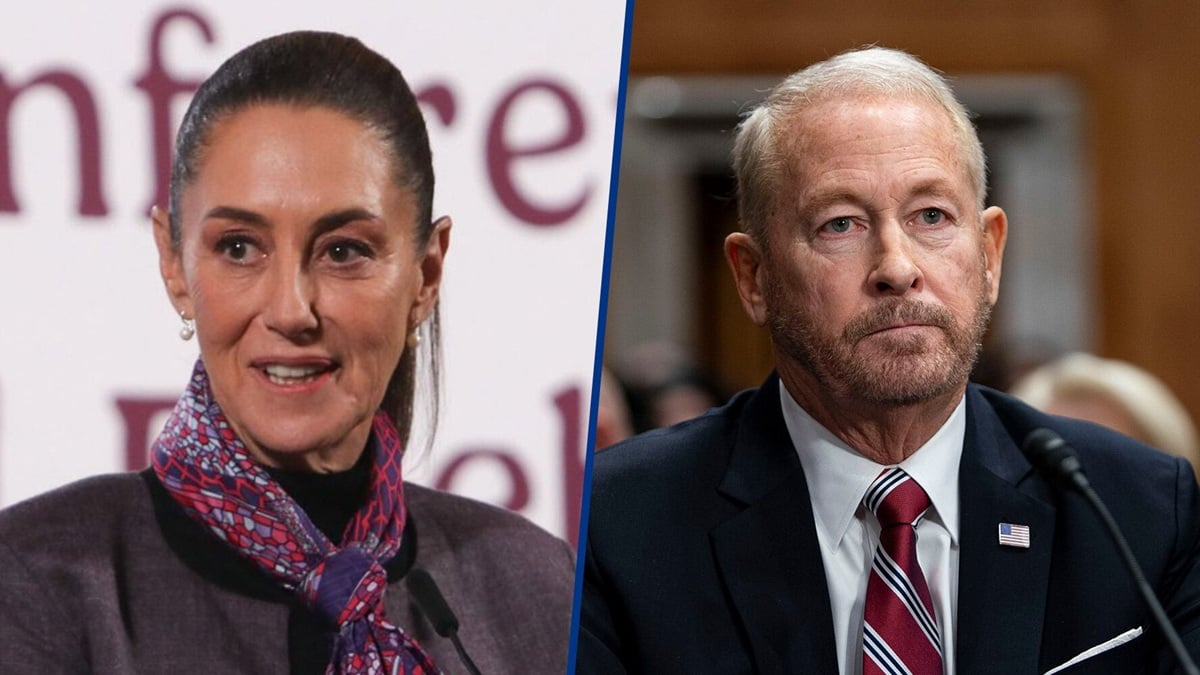 Claudia Sheinbaum Pardo y Ronald Johnson embajador de EU