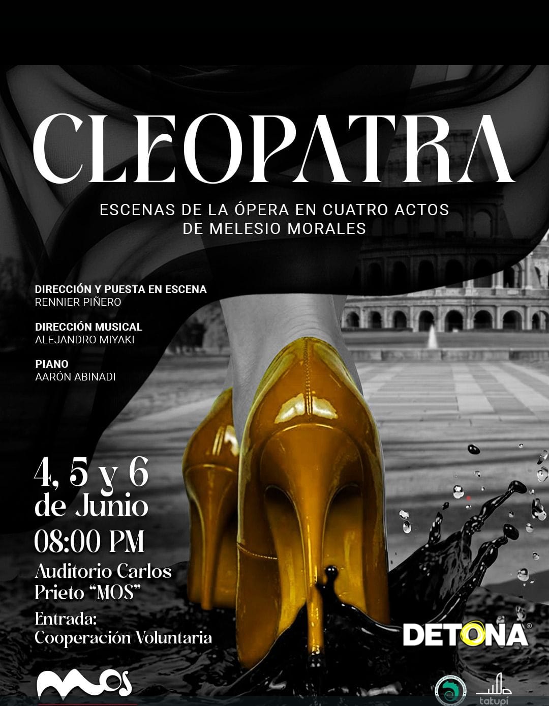 Este jueves 4 de junio estrena Cleopatra, en su calidad de director concertador de Mexico Opera Studio en el Auditorio Carlos Prieto; la entrada es cooperación voluntaria.