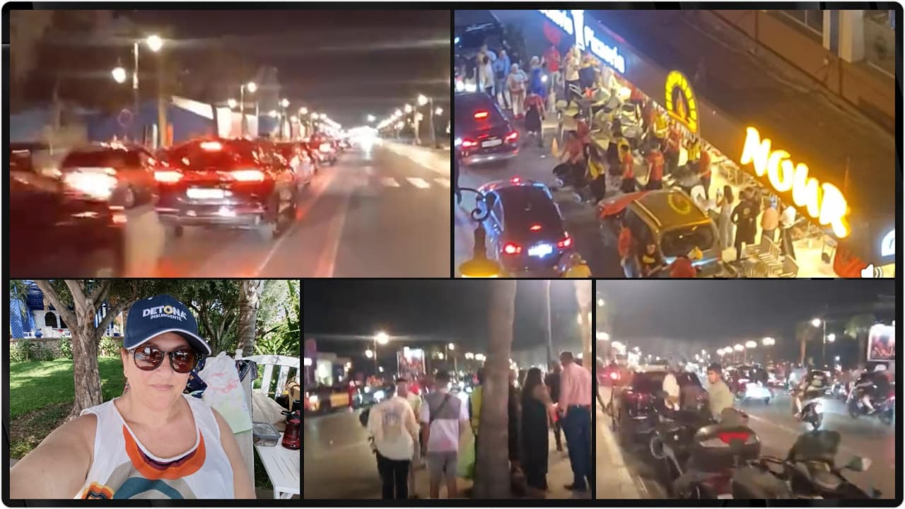 Celebración en Marrakesh por el triunfo de Marruecos.