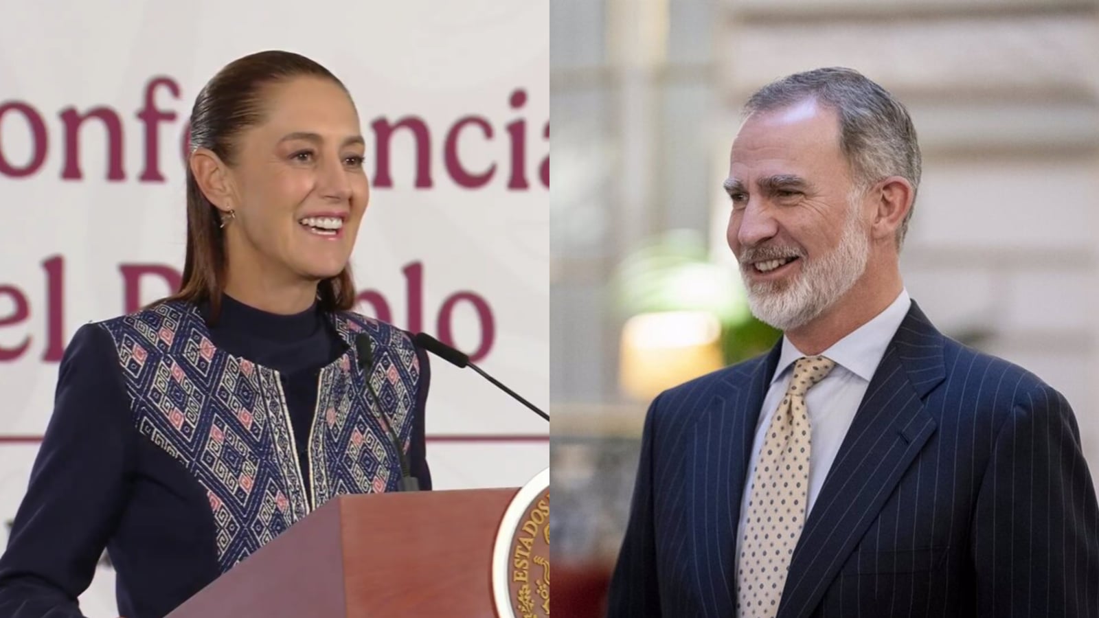 Claudia Sheinbaum y Rey Felipe VI.