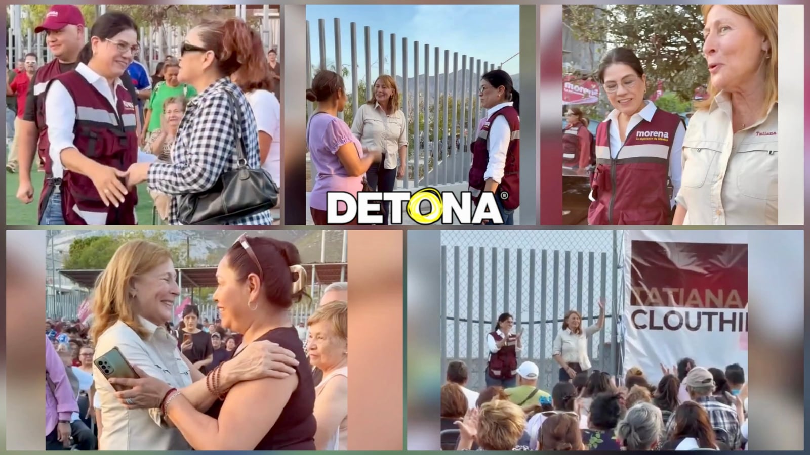 En horarios, días de oficina Y EN INSTALACIONES DE SANTA CATARINA, NL, Liz Galicia Ruiz, directora del DIF de ese municipio, haciendo campaña para Tatiana Clouthier. Fotos EXCLUSIVAS de Grupo DETONA® Diseño por Edgar Sánchez Landeros.