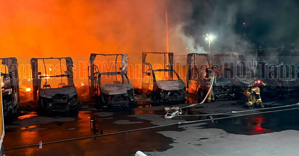 Incendio en bodega de PepsiCo en Matamoros.