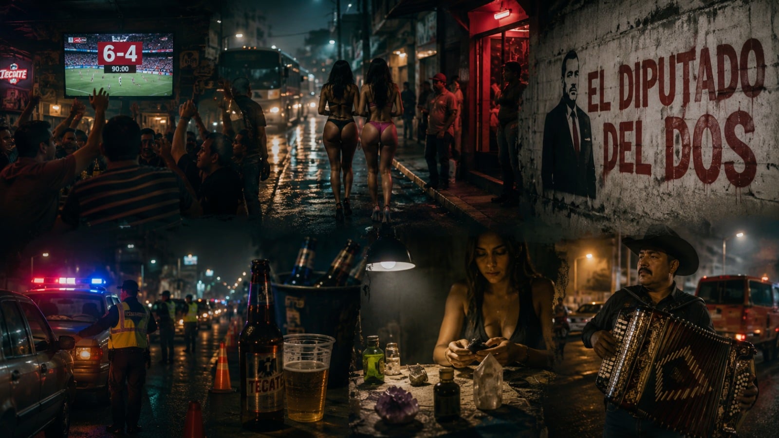 Del fútbol a la central de autobuses, de las bardas políticas a los retenes: una noche basta para entender que el surrealismo mexicano sigue más vivo que nunca.