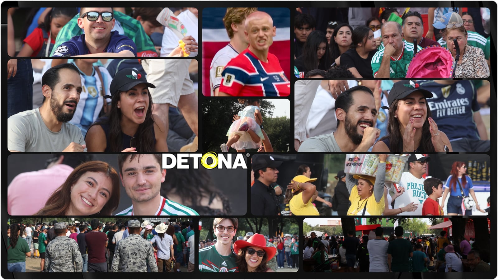 Fotos cortesía de la FIFA. Las del Fan Fest del Parque Fundidora son obra del maestro Carlos Rodríguez. Diseño por Edwin Sánchez Landeros, Grupo DETONA®️