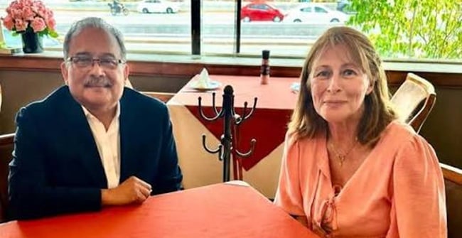 Tatiana Clouthier y Andrés Mijes