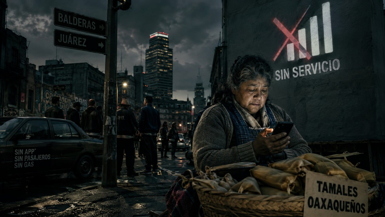 El apocalipsis mexicano llegó con una pantalla que dice: “sin servicio”.