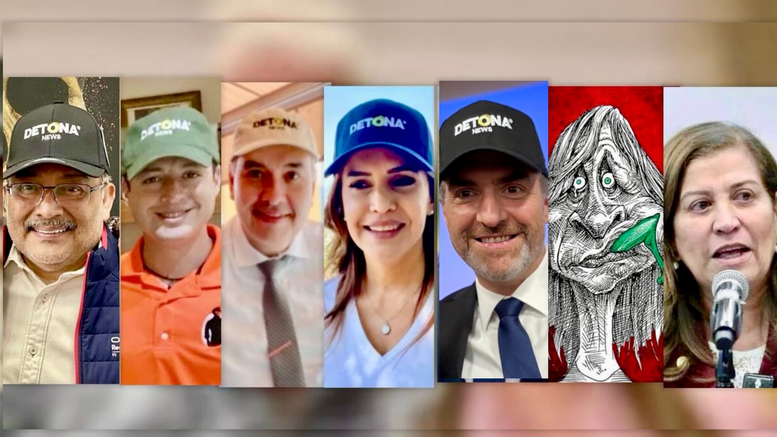En los extremos, Andrés Mijes, Tatiana Clouthier y Judith Díaz; fuera de la contienda de Morena por la gubernatura de NL. Colosio va a perder con el MC, lo que le queda en Sonora. Al centro, Waldo Fernández, Clara Luz Flores Carrales y Adrián de la Garza.