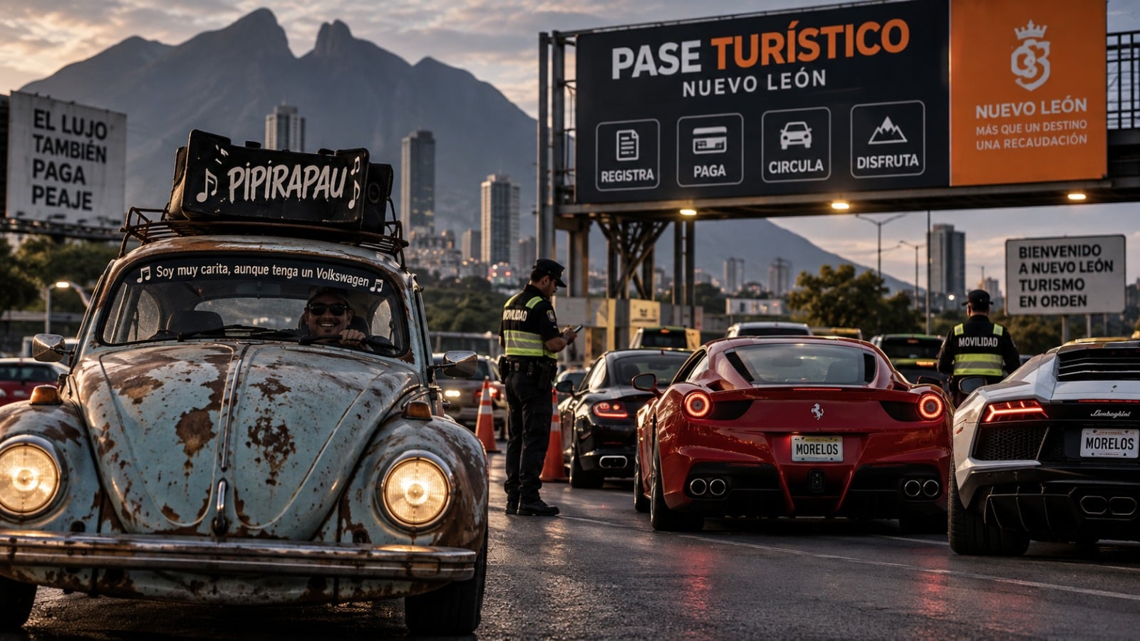 El Volkswagen como testigo de una nueva forma de cobrar.