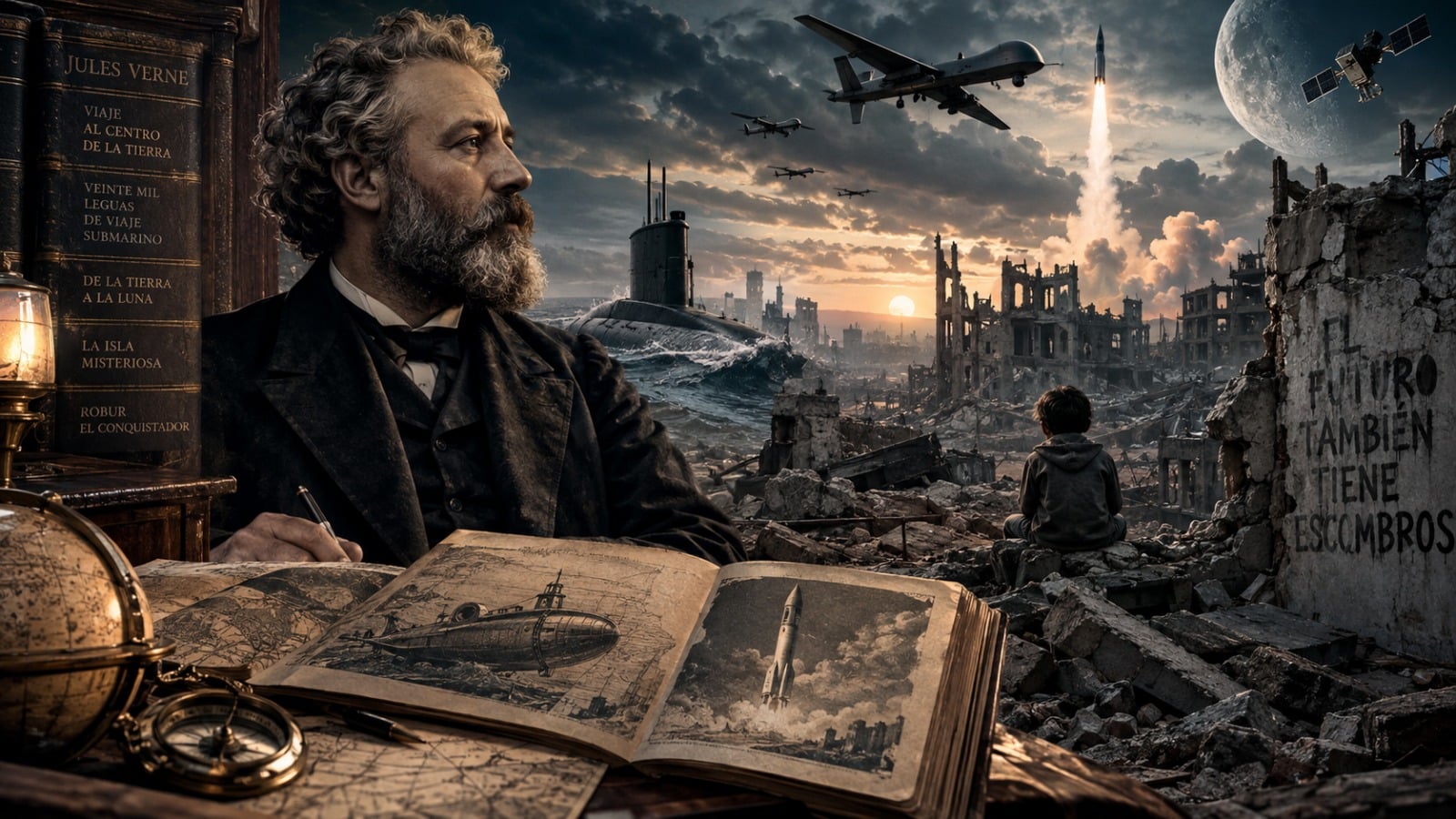 Una vuelta por el futuro que Julio Verne imaginó y nosotros convertimos en presente.