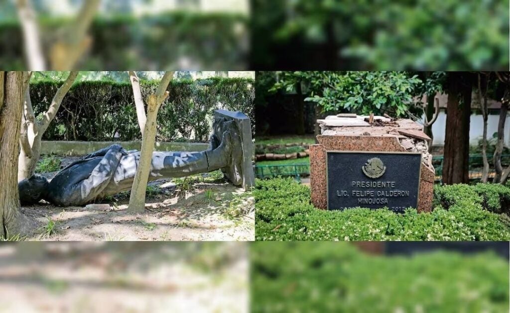 Estatua, Felipe Calderón Hinojosa. Foto tomada de la red