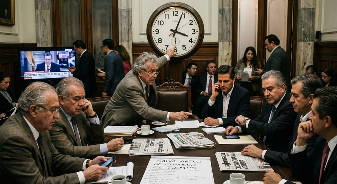 Reloj político implacable.