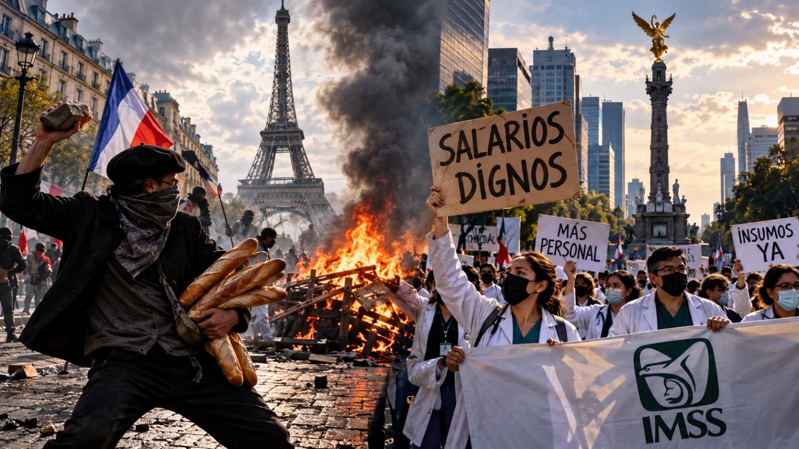 Dos capitales, dos protestas y una receta conocida: que pague el de siempre.